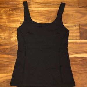 Black, Lululemon Tank with Adjustable Built in Bra